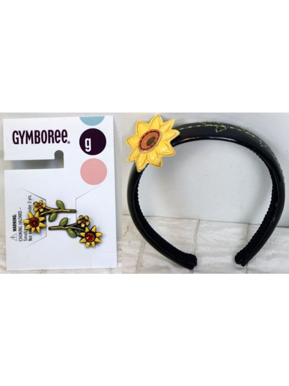 2004 Gymboree Sunflower Fields Accessories Socks Barrettes Headband Cute Girls